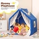 preview thumbnail 5 of 5, Large Play Tent Kids Toddlers Playhouse with Washable Cotton Mat