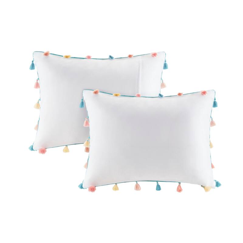 Intelligent Design Kids Tanya Tassel Comforter Set with Heart Shaped Throw Pillow