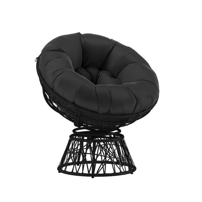 Papasan Swivel Patio Lounge Chair
