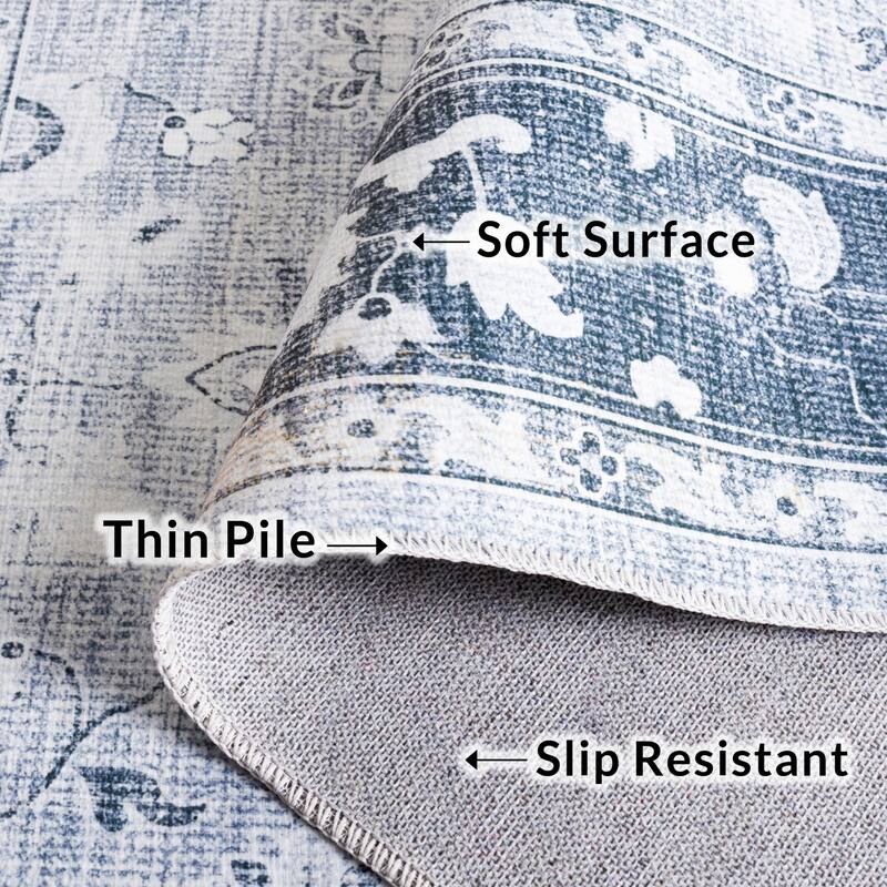 SAFAVIEH Arizona Iseult Machine Washable Slip Resistant Vintage Oriental