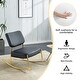 preview thumbnail 34 of 44, Roomfitters Teddy Suede Rocking Chair with Gold Legs, Cushioned Modern Accent Chair for Living Room or Office