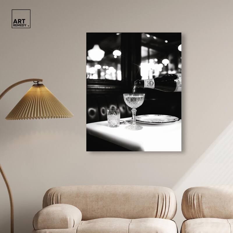 Sparkling in Monochrome II Canvas by Art Remedy, Gallery Wrapped