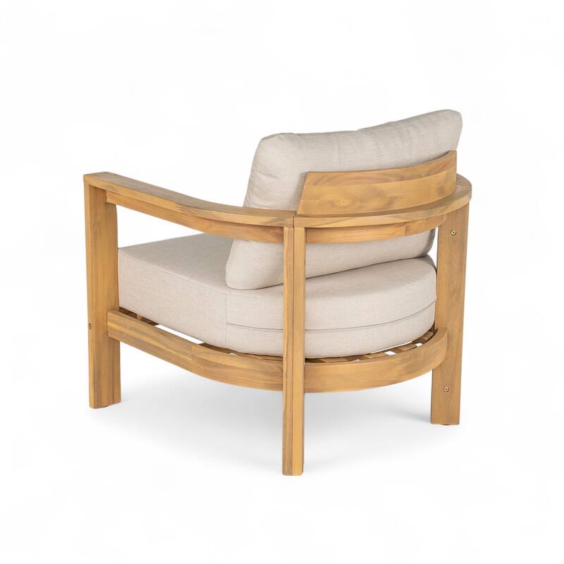 Christopher Knight Home-Zed Patio Acacia Wood Tub Club Chair