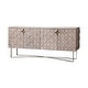 preview thumbnail 2 of 15, Excelsior I Light Brown Solid Wood w/ Gold Iron Base Sideboard