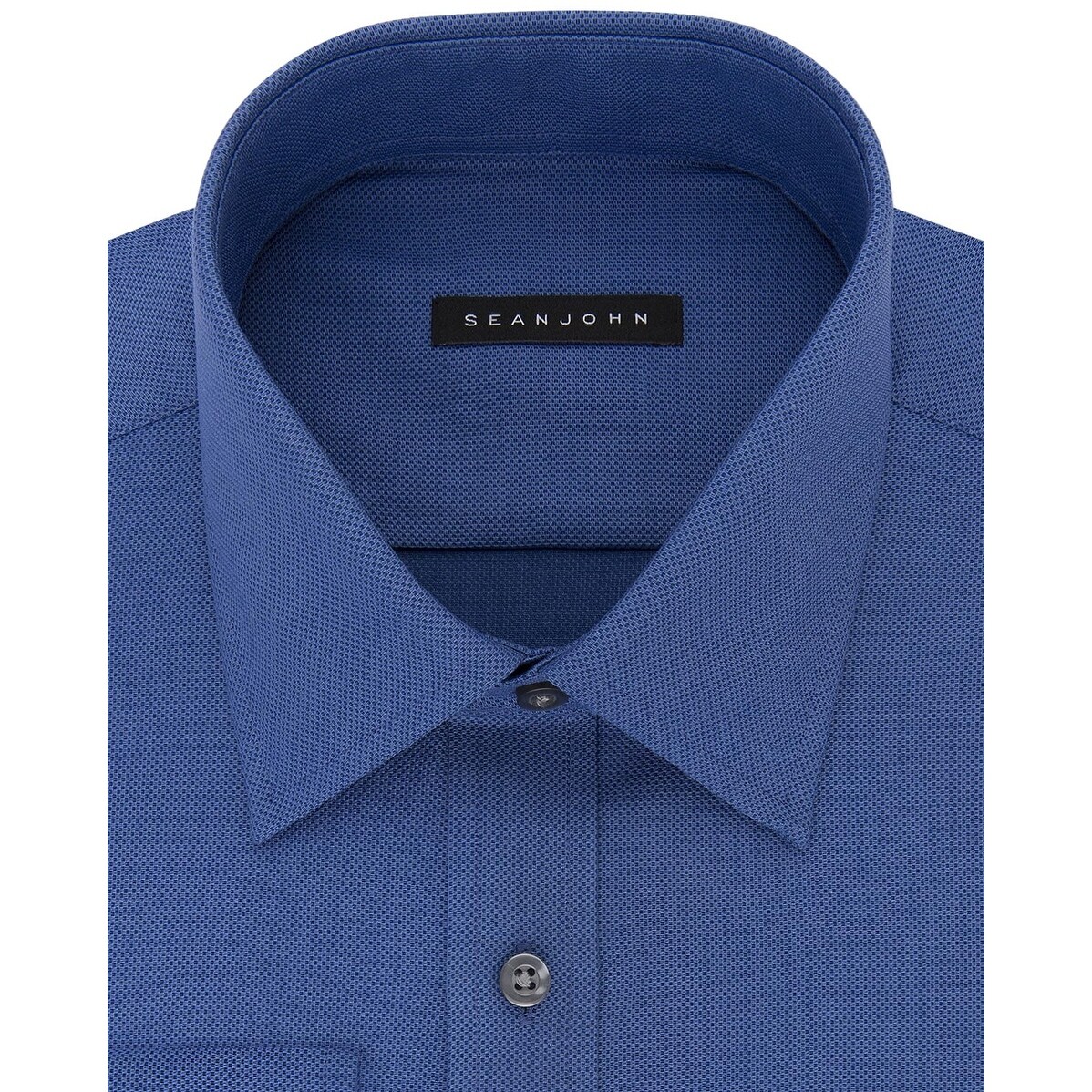 Shop Sean John Mens Tailored Fit Solid Blue Dress Shirt 17 36 37