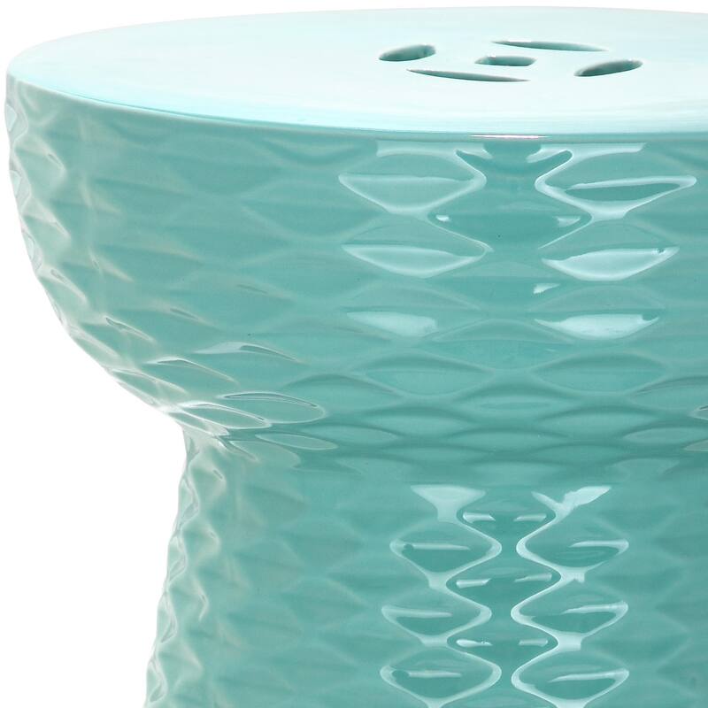SAFAVIEH Faye White Ceramic Decorative Garden Stool