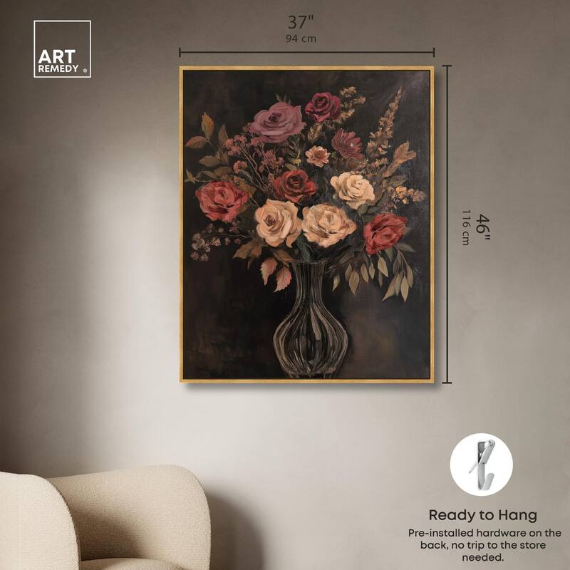 Smoldering Bouquet Canvas by Art Remedy