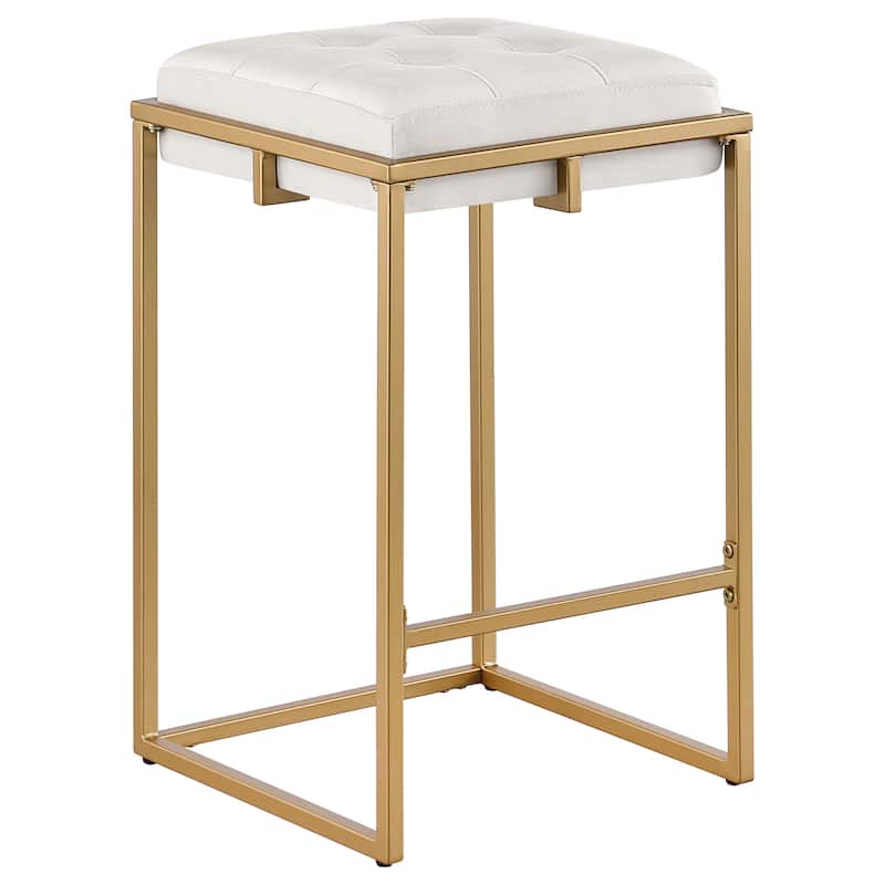Nadia Upholstered Backless Stool (Set of 2)