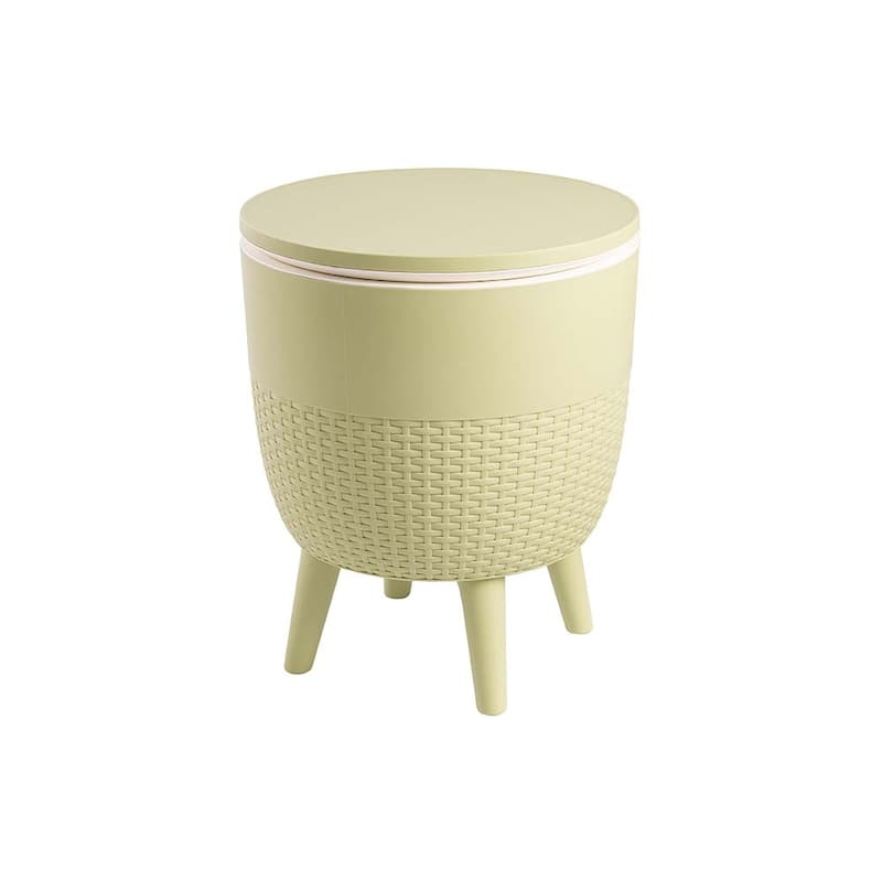 Lagoon Cancun Resin All Weather 2-In-1 Side Table and Cooler - Sage