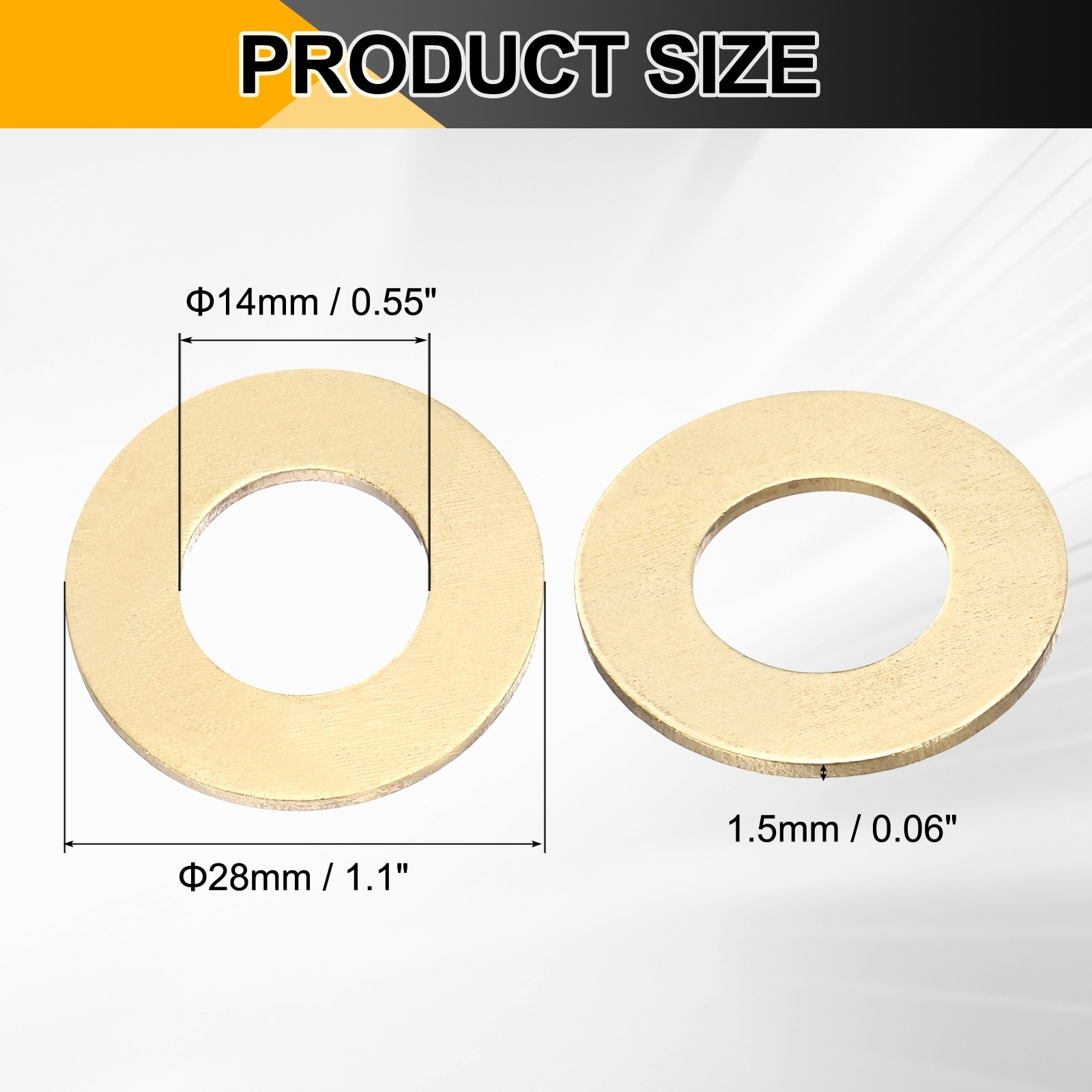 Flat Washer, Brass Sealing Washers for Screws Bolt