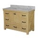 preview thumbnail 10 of 10, KitchenBathCollection Tuscany 48" Bathroom Vanity with Carrara Marble Top