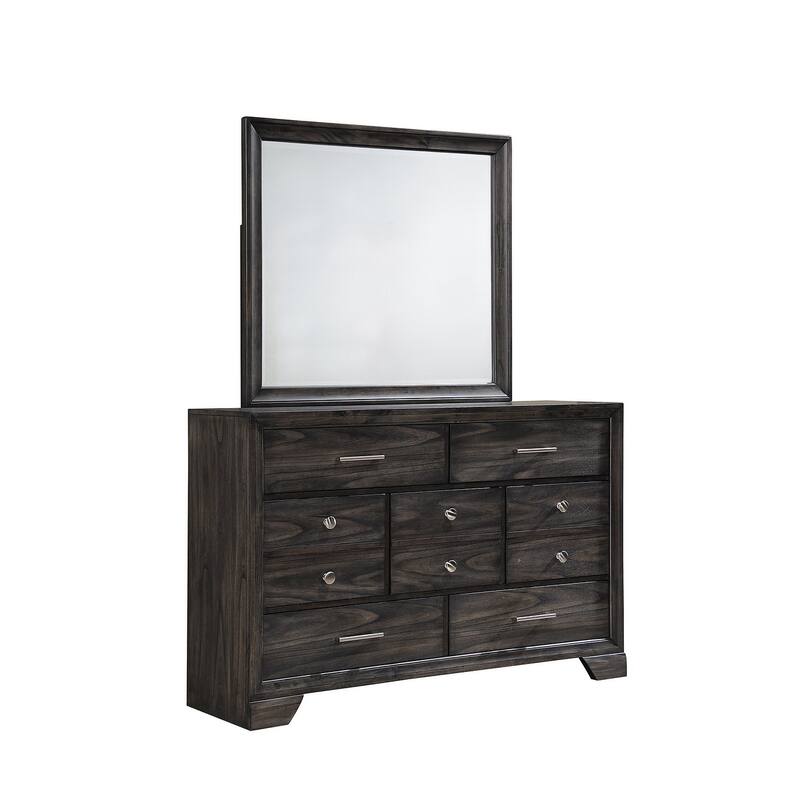 Ayla 5 Piece Gray Storage Fabric Platform Bedroom Set