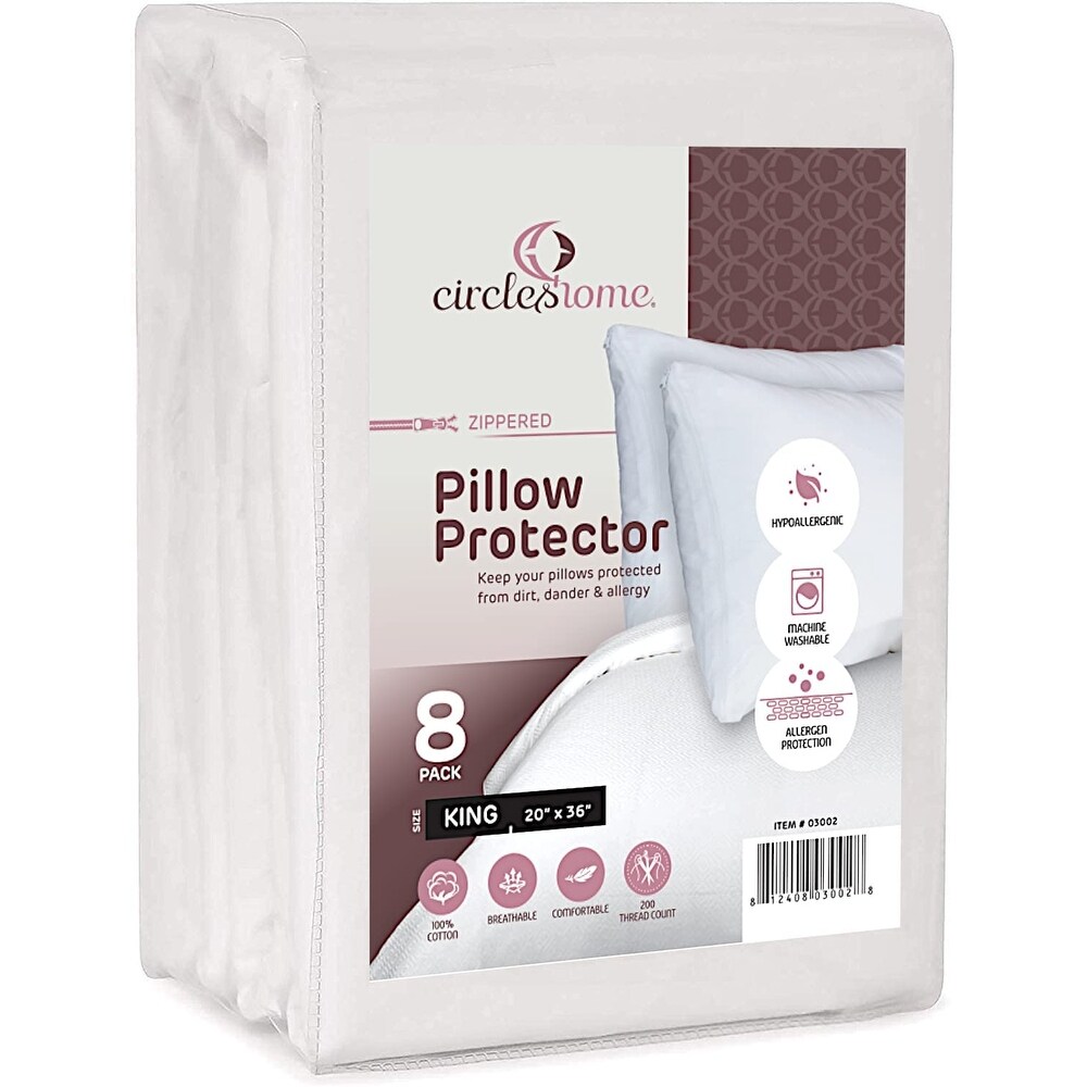 Details about   Shunjie.Home 100% Egyptian Cotton Standard Pillow Protectors Set of 4,400 Thread 