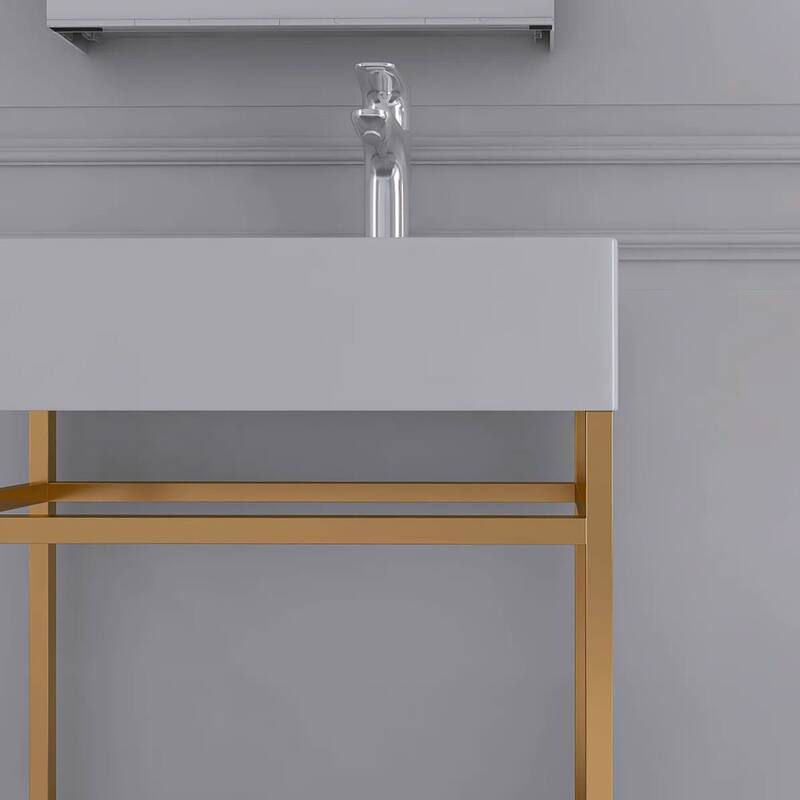 24" Freestanding Bathroom Vanity with Ceramic Sink - 23.62'' x13.98'' x 33.46''