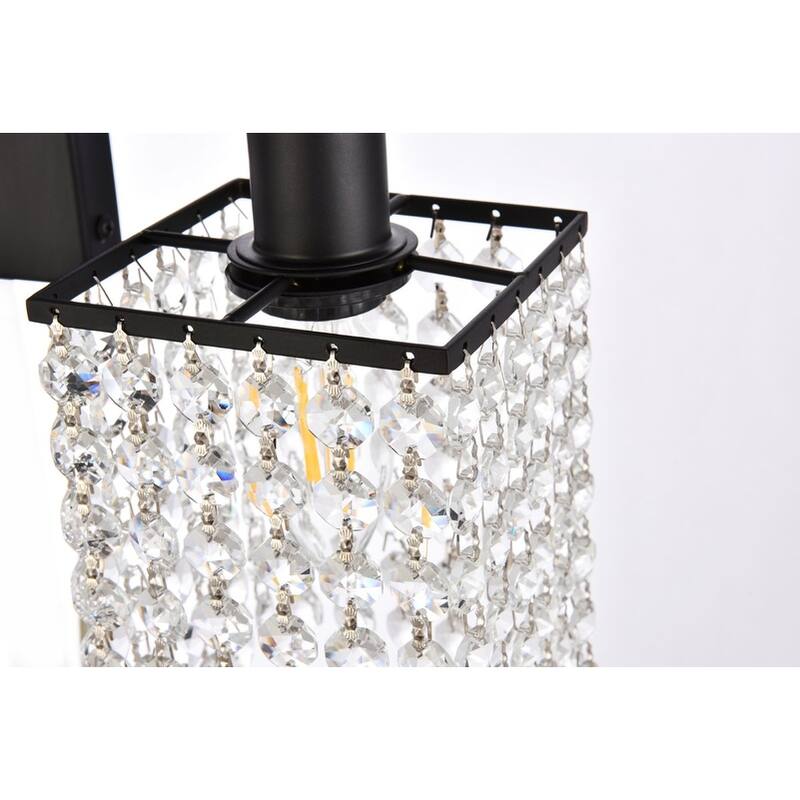 Phoenix 2 Light Bath Sconce with Clear Crystals