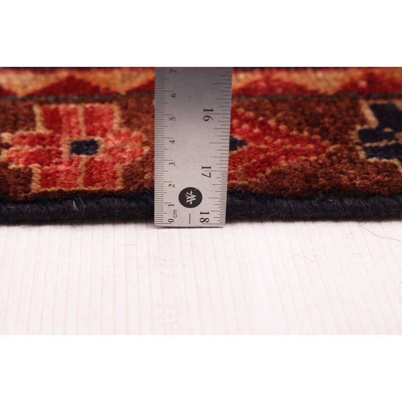 ECARPETGALLERY Hand-knotted Melis Red Wool Rug - 4'9 x 9'1