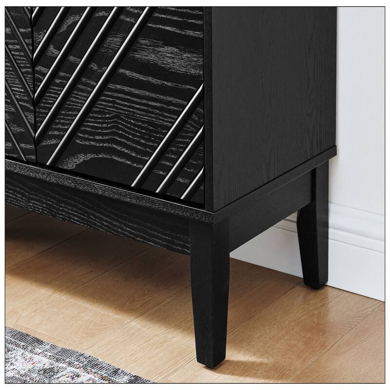 Farmhouse 60.5'' Buffet Cabinet with Adjustable Shelves for Living Room