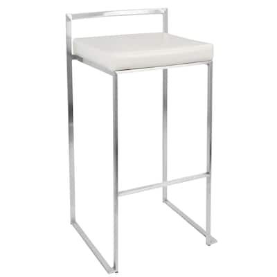 Silver Orchid Forrest Stainless Steel Stackable Fully Welded Bar Stool (Set of 3)