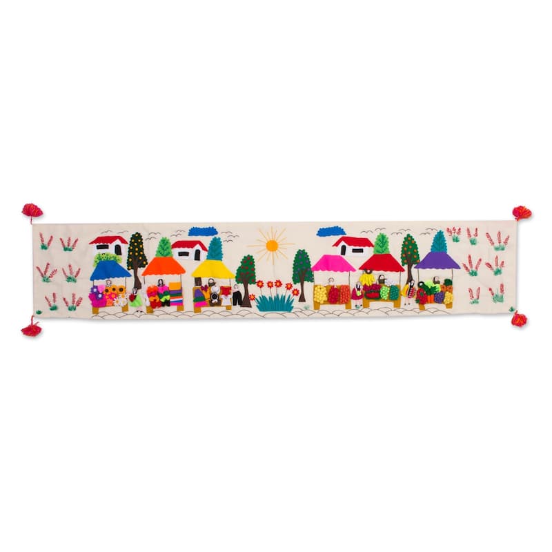 Novica Handmade Andean Market Cotton Table Runner