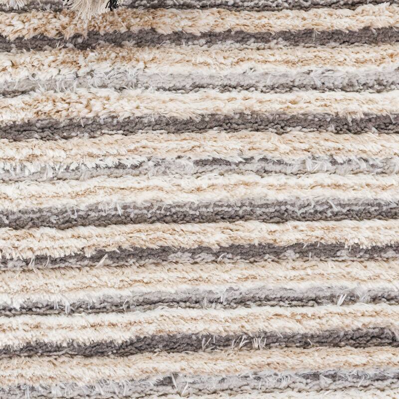 SAFAVIEH Seattle Anicuta Shag Modern Striped 1-inch Thick Rug