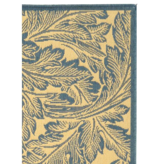 SAFAVIEH Courtyard Bettyjane Tropical Leaves Indoor/ Outdoor Area Rug