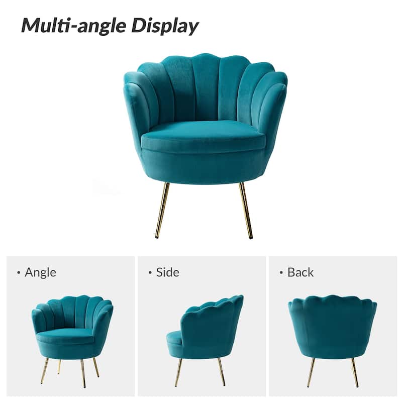 Xabier Cute Modern Upholstered Barrel Chair Accent Chair with Tufted Back by HULALA HOME