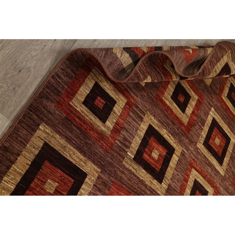 Geometric Gabbeh Kashkoli Oriental Area Rug Wool Hand-knotted - 6'6" x 9'2"