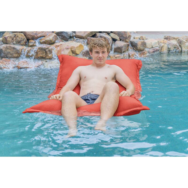 Sorra Home Outdoor Pool Float - 64 in x 42 in x 7 in - Solid Coral
