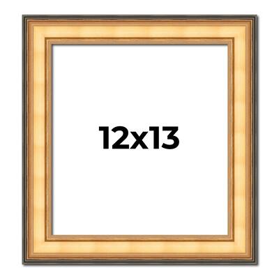 12x13 Frame Gold Plein Aire Solid Wood Picture Frame Width 2 Inches |
