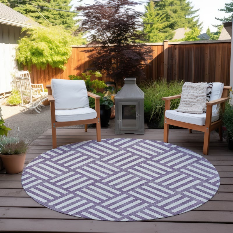 Machine Washable Indoor/ Outdoor Chantille Geo Modern Rug