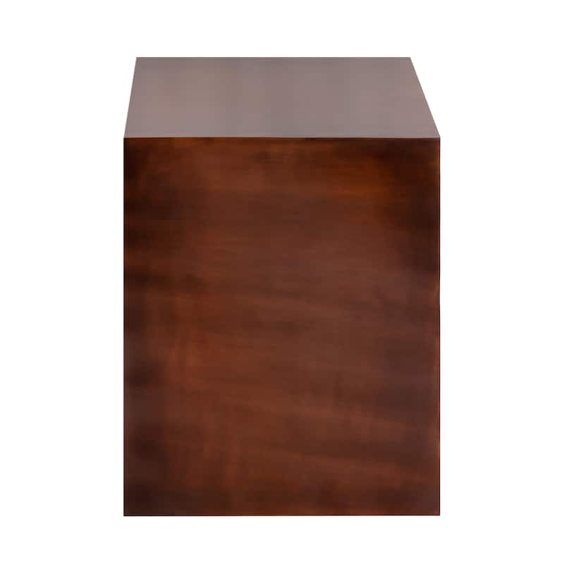 Pasargad Home Aleksy Iron Side Table - 14"Dx14"Wx18"H