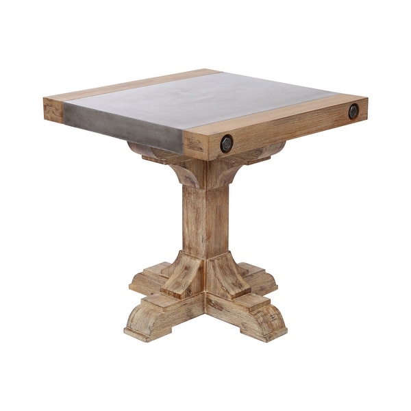 Elk Home 157-061 Kingdom 23-5/8 " Wide Acacia Accent Table with Concrete Top - Atlantic Brush