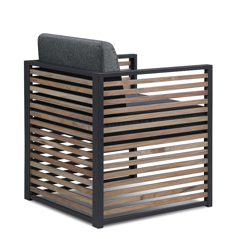 Cadora Teak Patio dining Armchair w/o Custom Cover - N/A