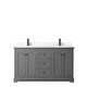 preview thumbnail 25 of 58, Avery 60 Inch Double Vanity, Cultured Marble Top