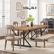 preview thumbnail 7 of 52, Farmhouse Dining Table for 6 People, 70.8-Inch Rectangular Wood Kitchen Table