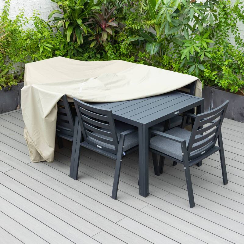 LeisureMod Chelsea Outdoor Rain Cover for 63" & 87" Patio Dining Set - Durable Furniture Cover
