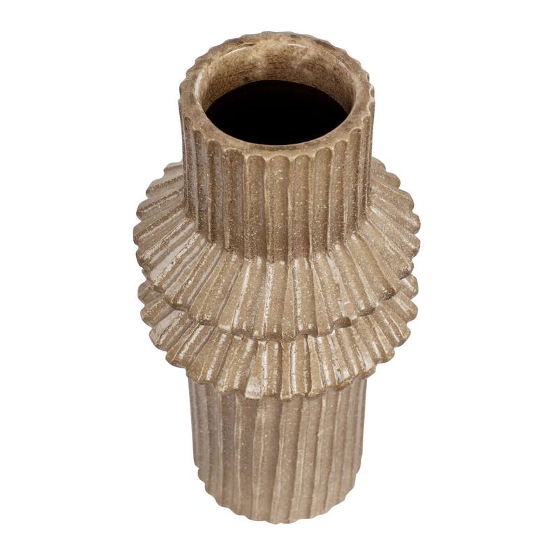Primea Handmade Ceramic Vase - Glazed Taupe