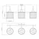 ExBrite Modern Rose Gold 3/4-light Bathroom Dimmable Crystal Vanity Lights Wall Sconces