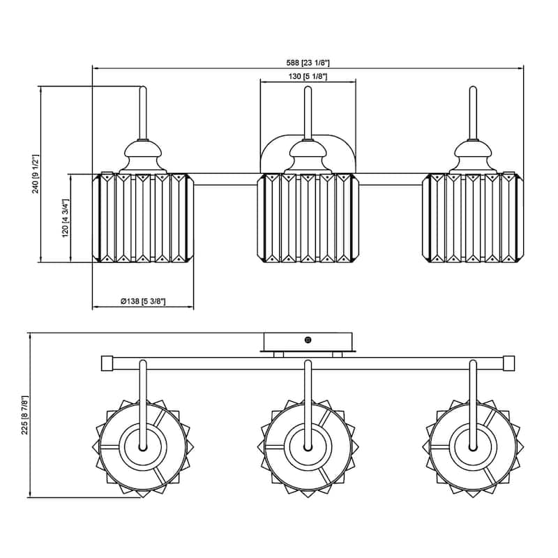 ExBrite Modern Rose Gold 1/2/3/4/5-light Bathroom Dimmable Crystal Vanity Lights Wall Sconces