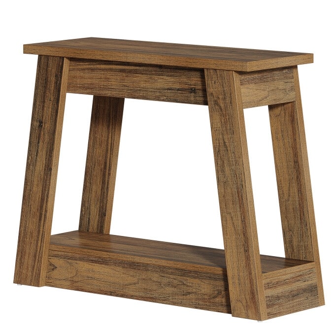 2-Tiers Small End Table, Small Wood Side Table