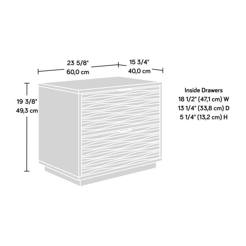 Wood Coastal Nightstands with 2 Spacious Drawers, White