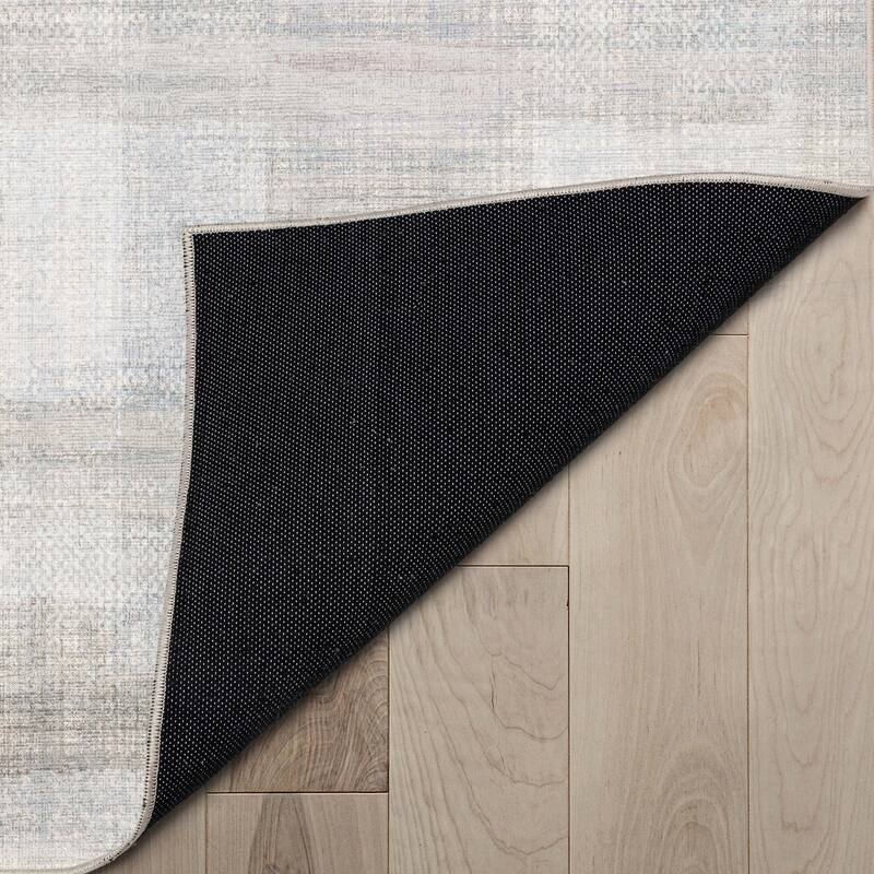 Well Woven Abstract Parquet Retro Plaid Flat-Weave Machine Washable Area Rug