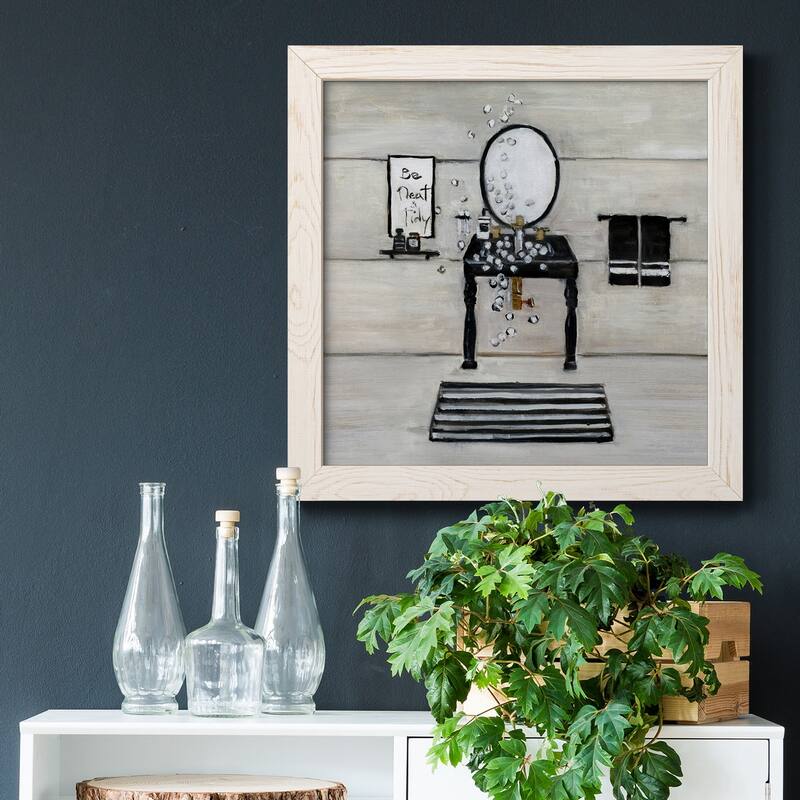 Neat and Tidy Bath-Premium Framed Canvas - Ready to Hang