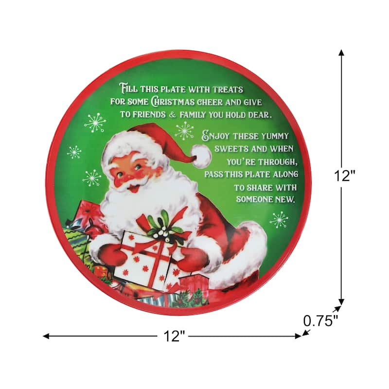 Mr. Christmas 12 in. Santa's Giving Plate