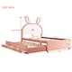 preview thumbnail 13 of 15, Charming Upholstered Platform Bed with Trundle and Drawers for Kids