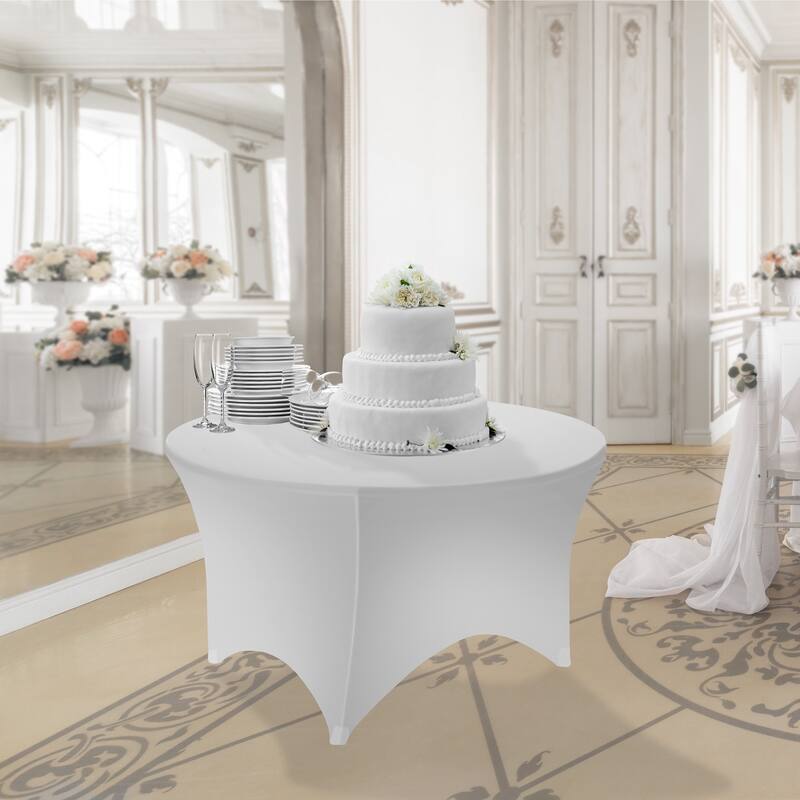 Round Spandex Tablecloth Stretch Fitted Table Cover