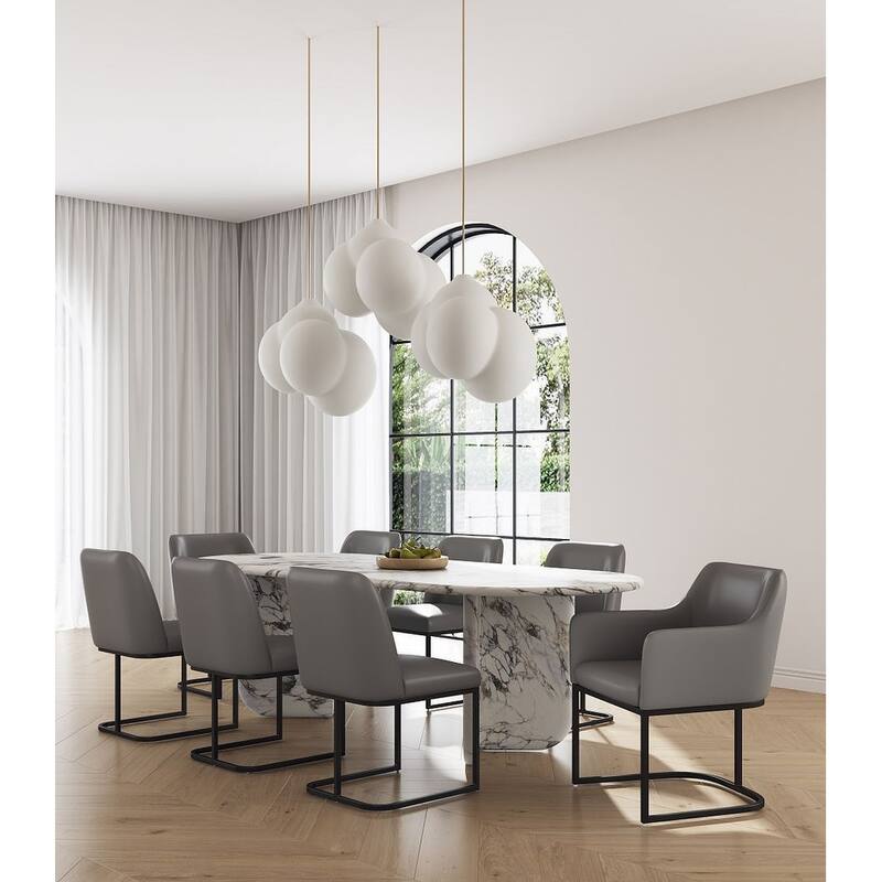 Manhattan Comfort Modern Serena Leatherette Upholstered Dining Chair Set