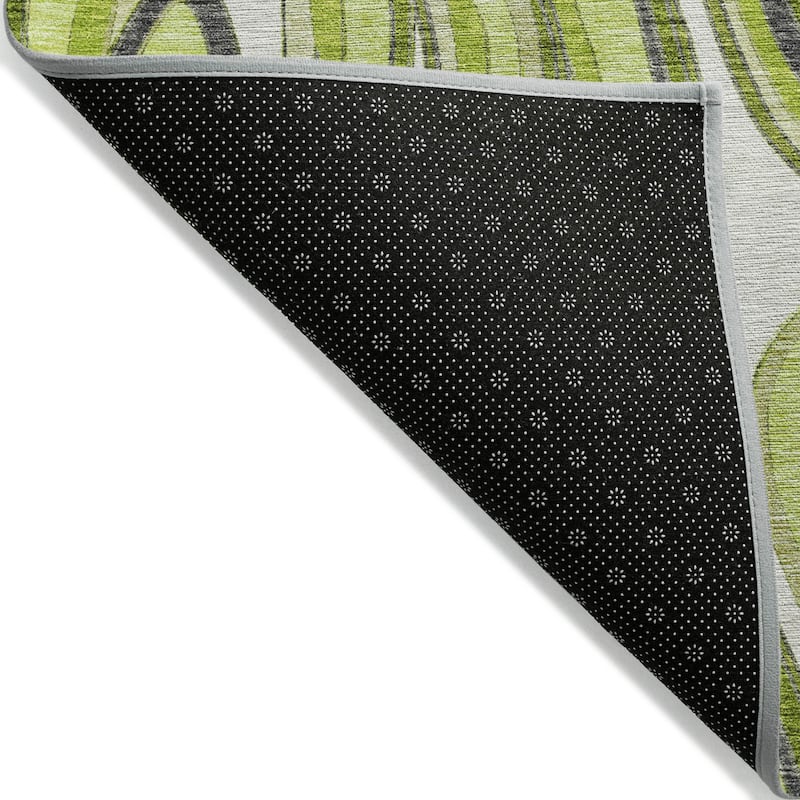 Machine Washable Indoor/ Outdoor Chantille Contemporary Abstract Rug