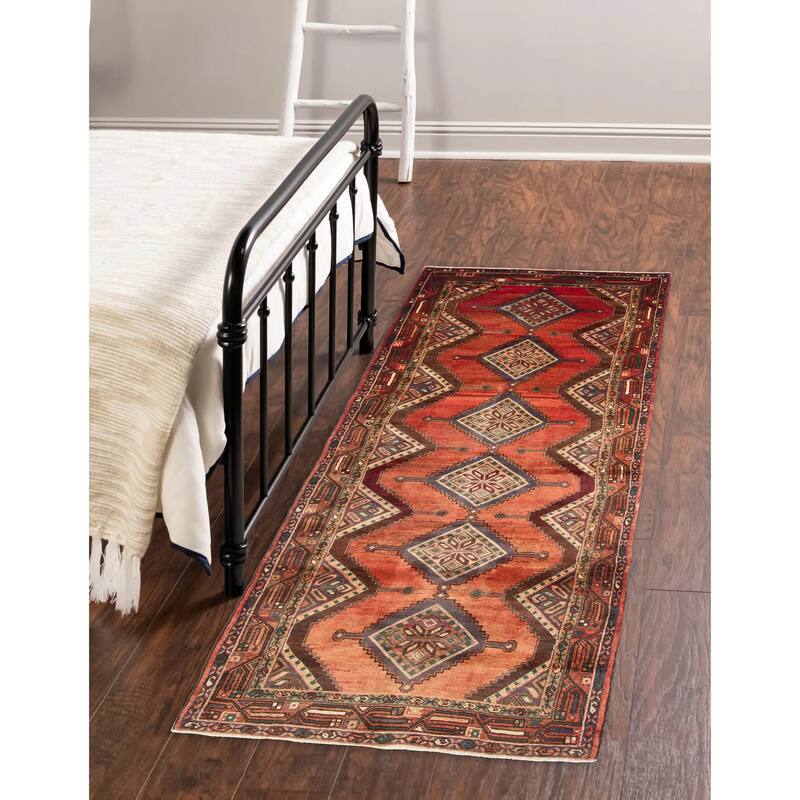 ECARPETGALLERY Hand-knotted Konya Anatolian Dark Red Wool Rug - 3'8 x 9'4