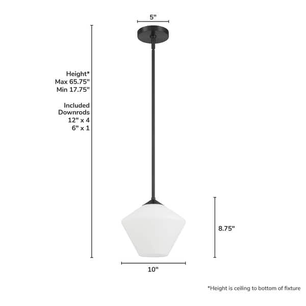 dimension image slide 1 of 4, Hunter Celestial Valley 1-Light Pendant - Modern, Contemporary - Kitchen, Island, Dining Room, Entry